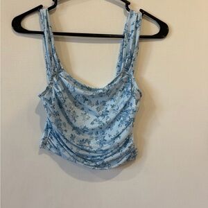 SHEIN Light Blue Floral Tank top
